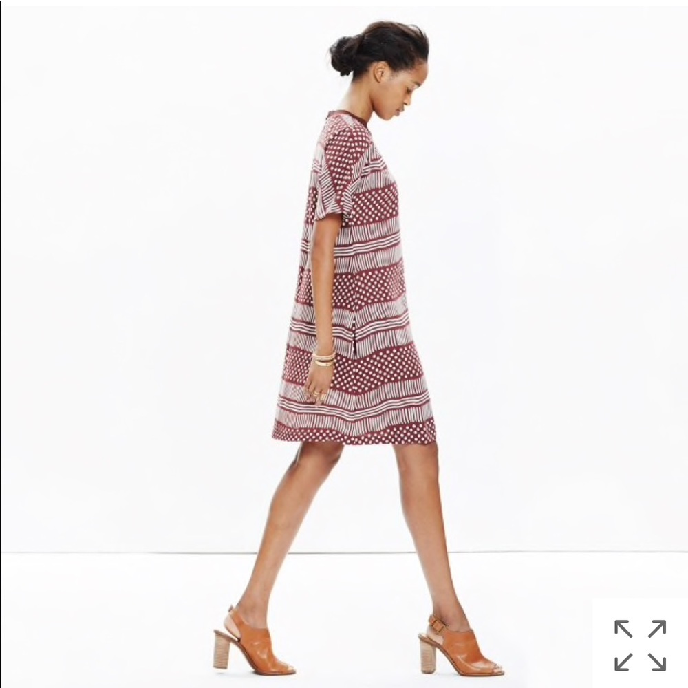 Madewell• Title Tee Dress in Wavedot with Pockets